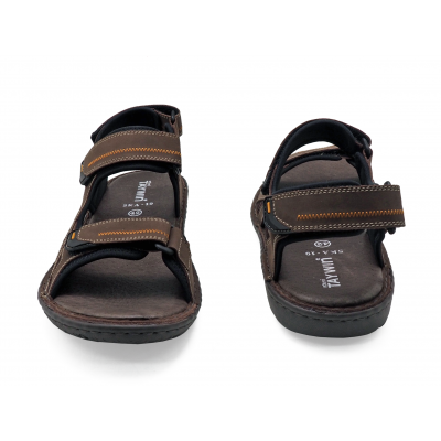 Men Sandals SKA-19 Brown Nubuck (Oiled)